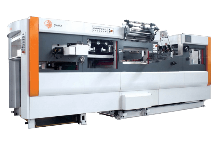 tds800 model die cutting machine with foil stamping and stripping unit by yawa company