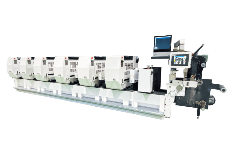 tr3 model roll to roll label printing machine that uses offset printing system by iwasaki company