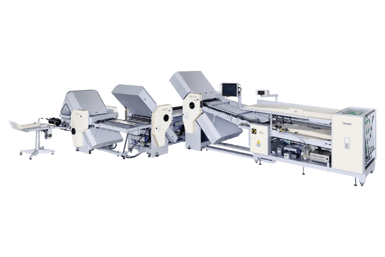 combination series model paper folding machine for large paper size with 3 stations by shoei company